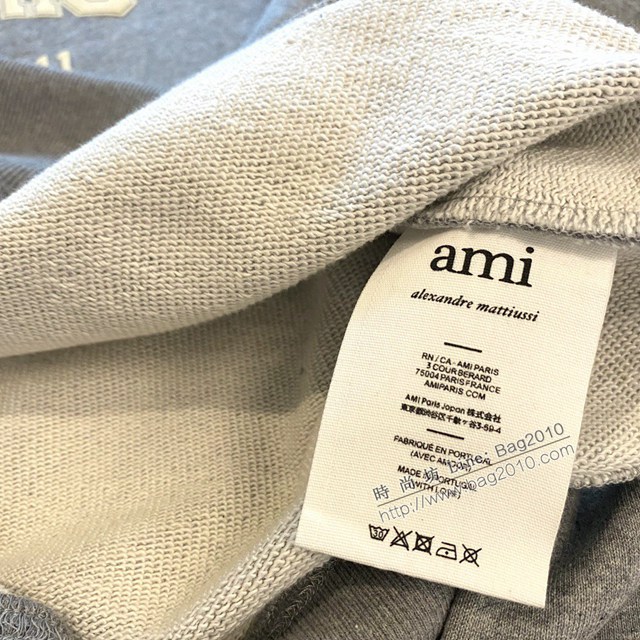 Ami專櫃2023FW新款插肩logo發泡印花純棉衛衣 男女同款 tzy3034